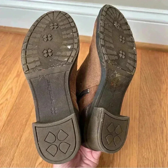 Naturalizer Comfort Brown Leather Buckle Mid Calf Zip Up Boots Women’s Size 8 - Picture 5 of 9